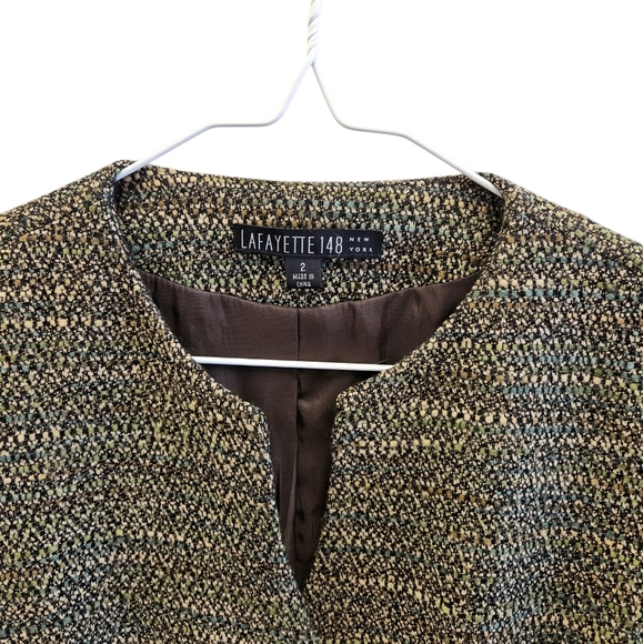 Lafayette 148 New York Wool Blend Tweed Womens Blazer - Picture 2 of 7